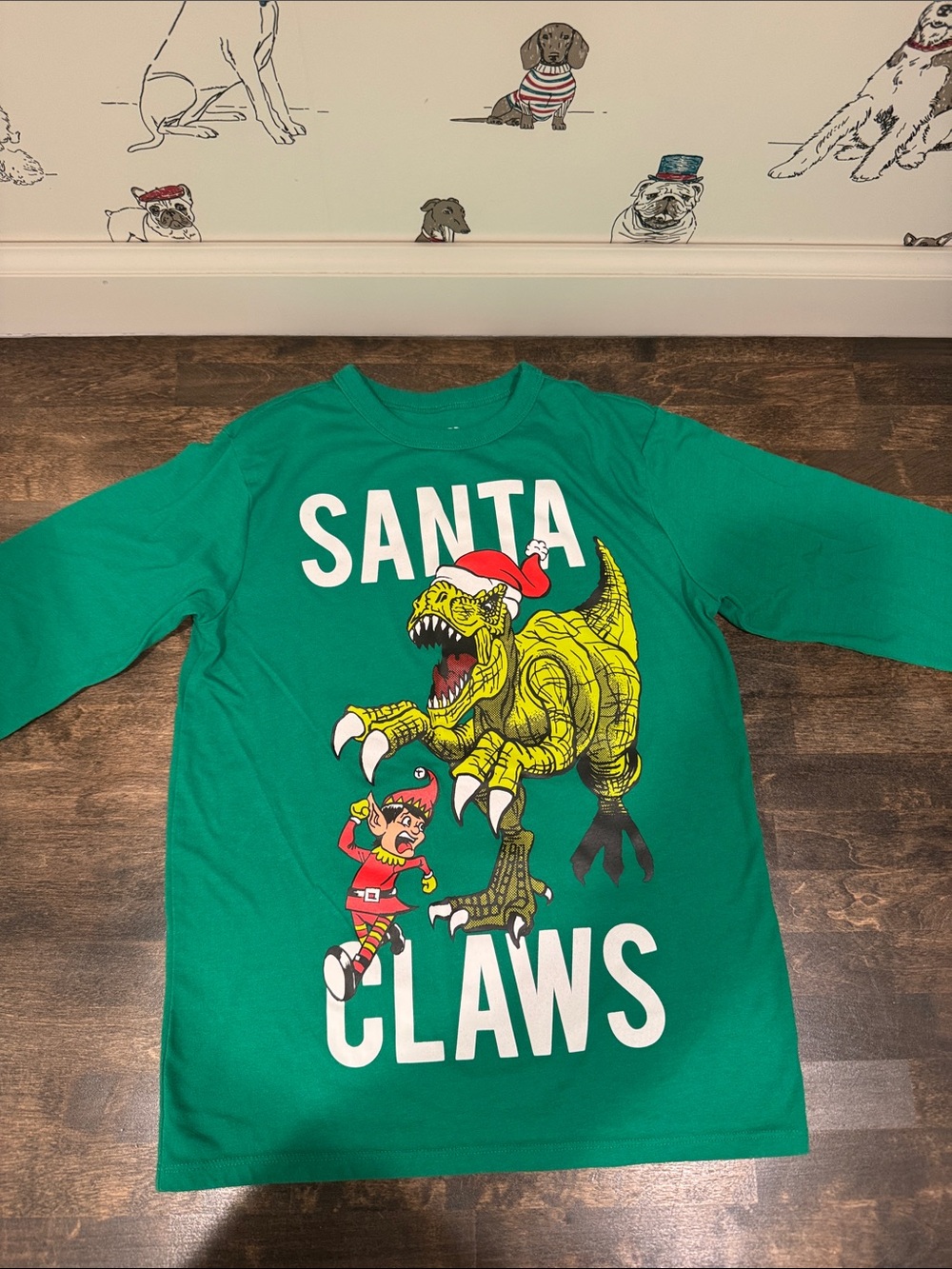Children’s Place Santa Claws Long sleeve Boys 7/8